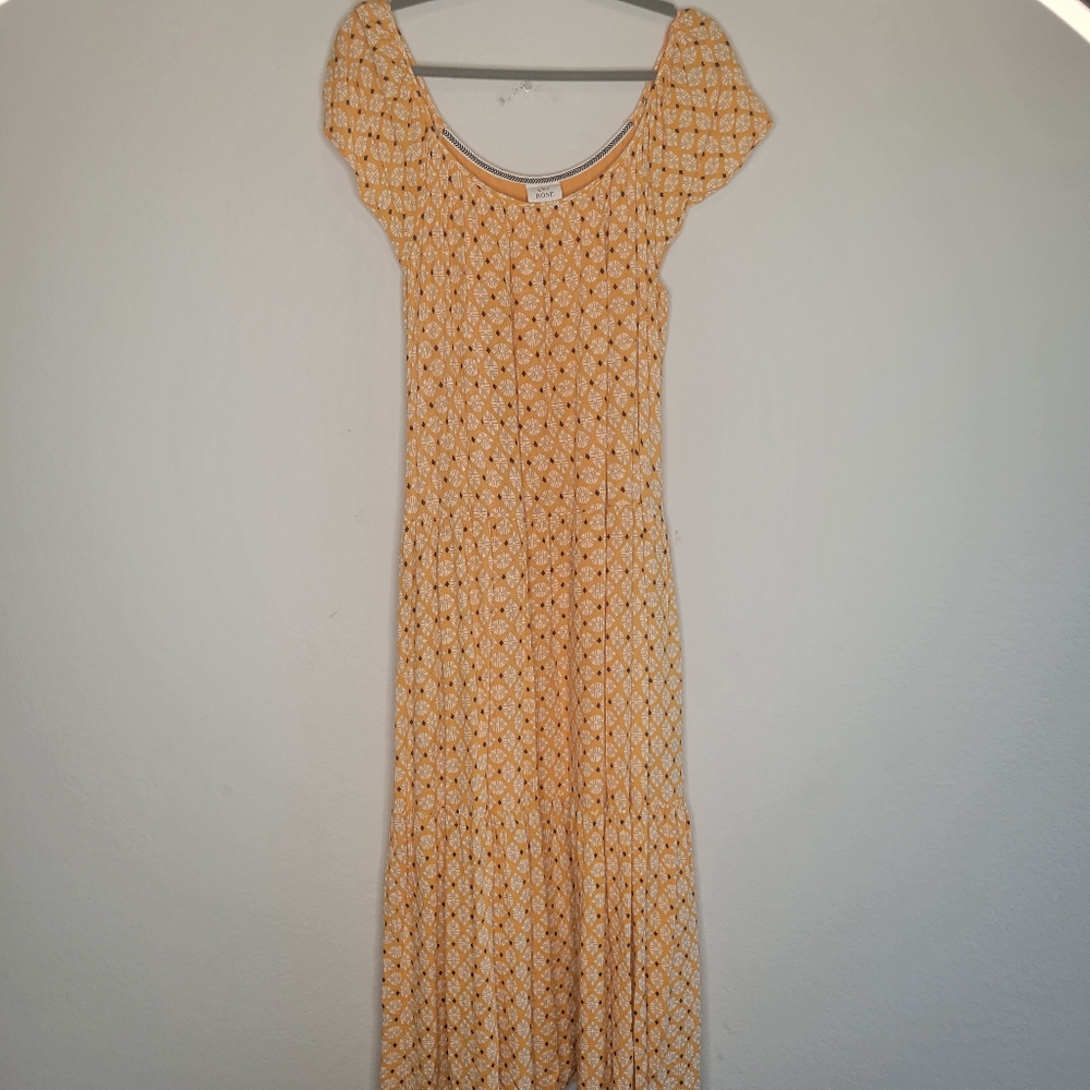 Elegant Orange Patterned Knox Rose  Dress In A Size L
